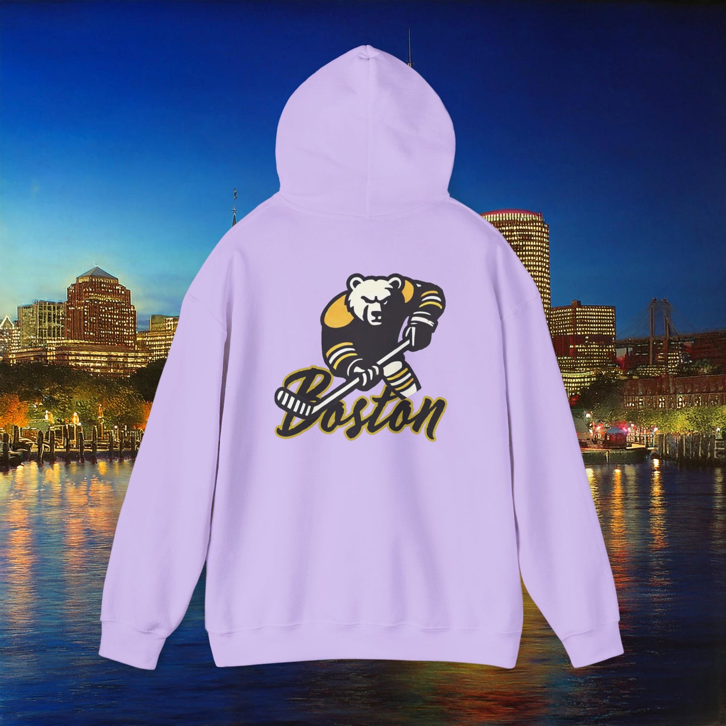 Boston Hockey Bear Hoodie