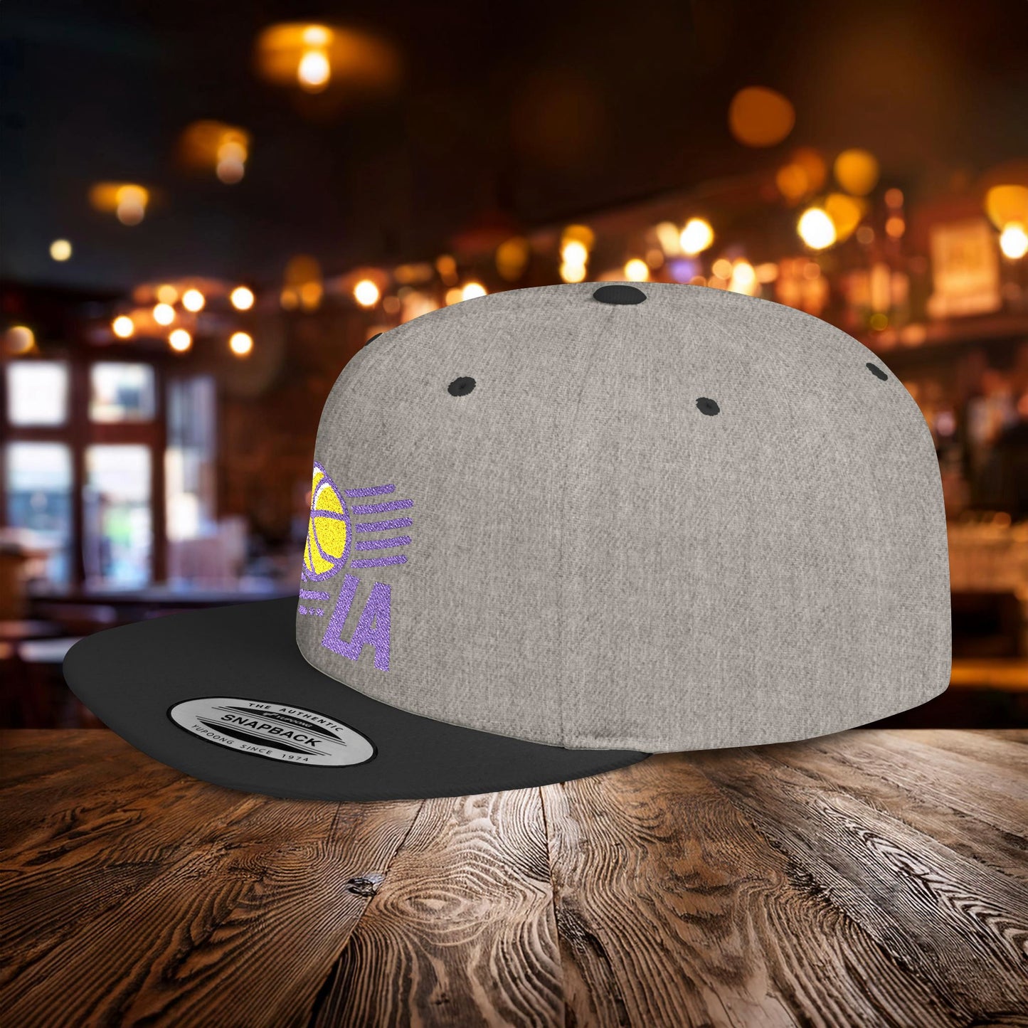 LA Basketball Flat Bill Snapback