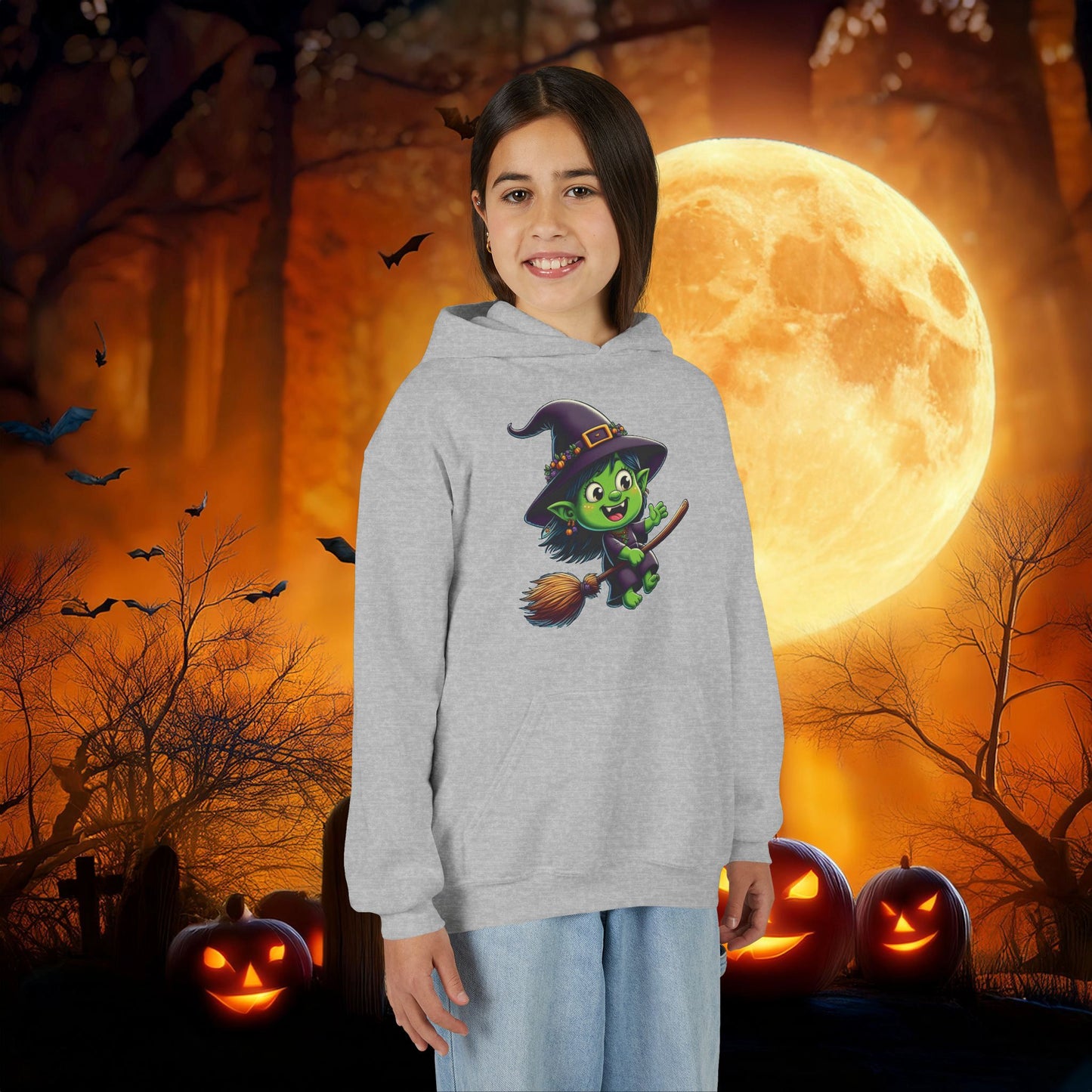 Flying Witch Youth Hoodie