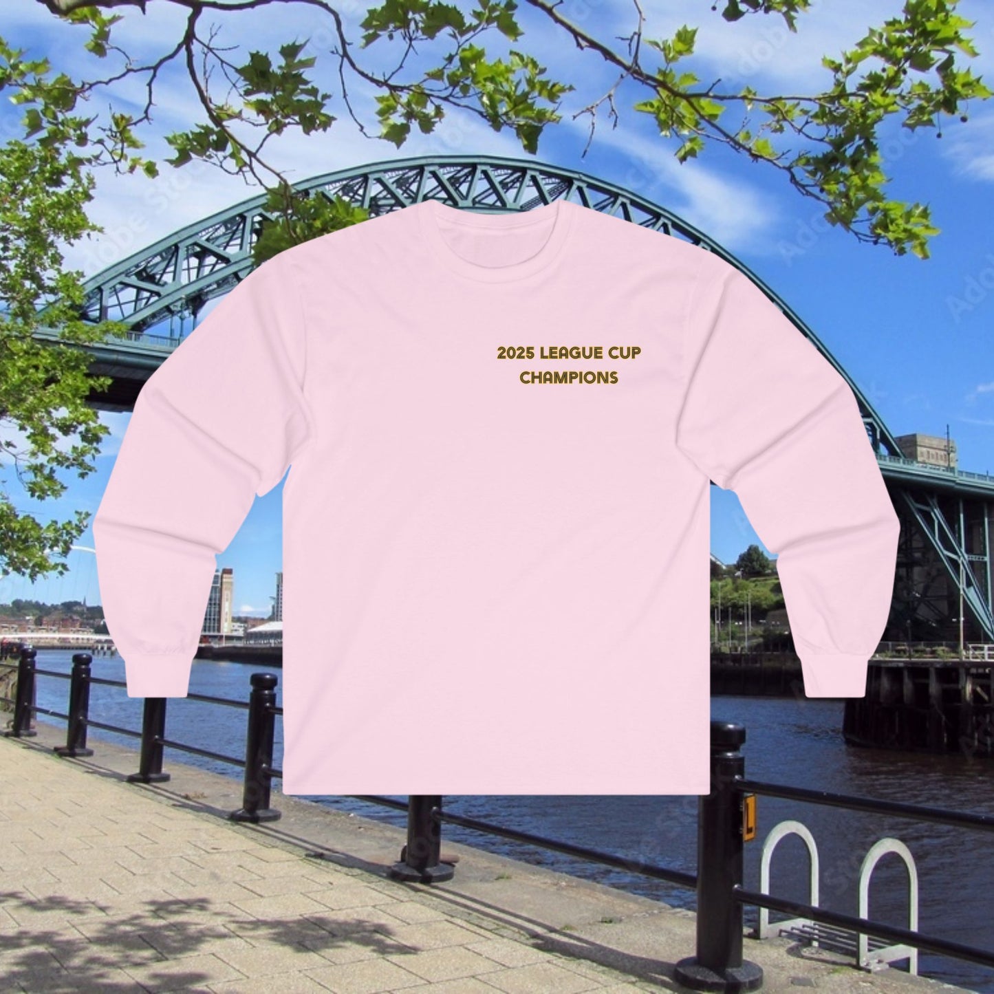 Newcastle Cup Champions Crest Long Sleeve Tee