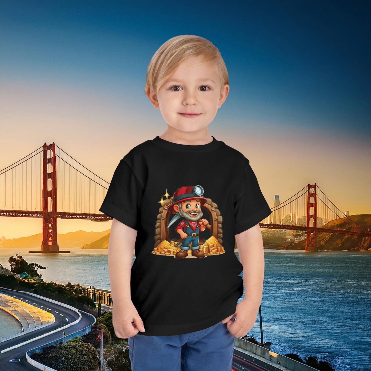 San Francisco Football Cartoon Miner Toddler Tee