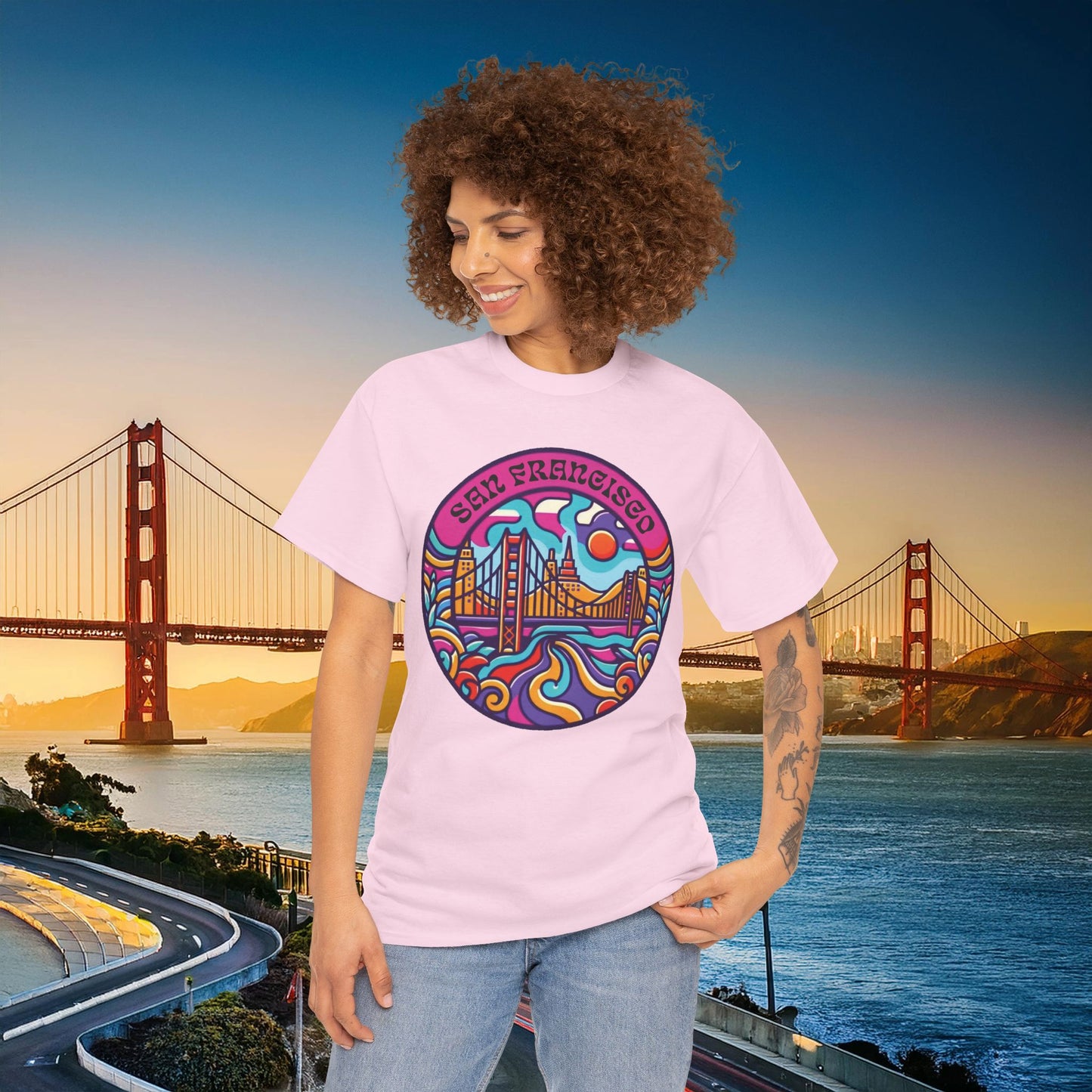 Vibrant San Francisco Psychedelic Tee