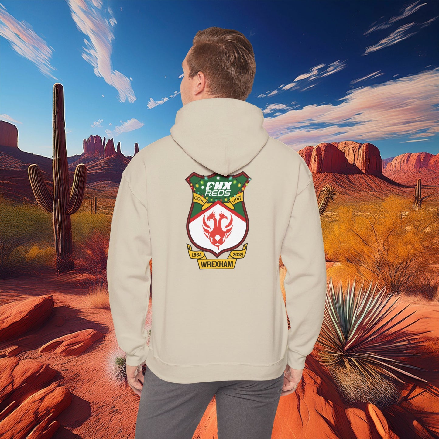 PHX Reds Christmas Crest Hoodie