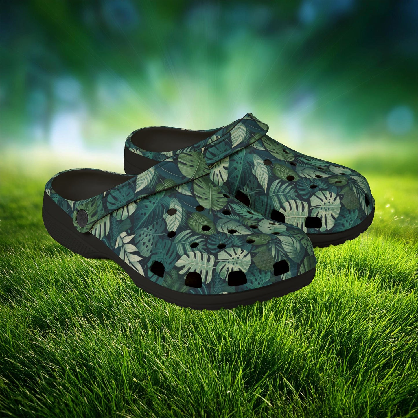 Jungle Pattern Foam Clogs