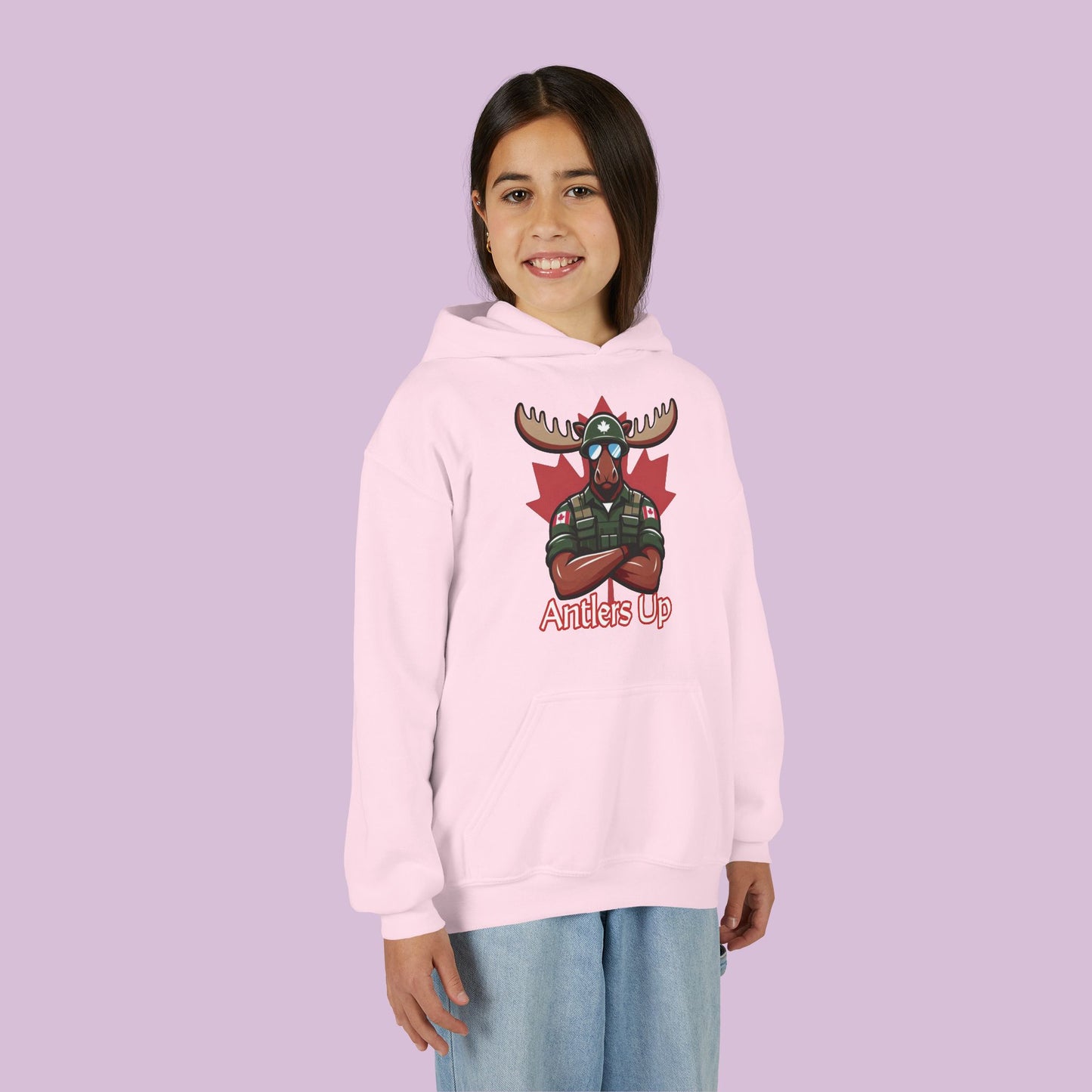 Canadian Moose "Antlers Up" Youth Hoodie