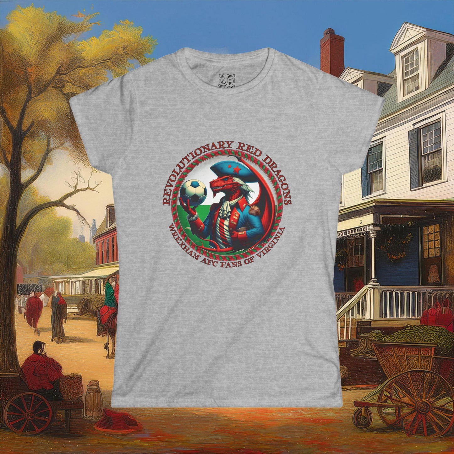 Revolutionary Red Dragons Crest Women's Softstyle Tee - Alternate