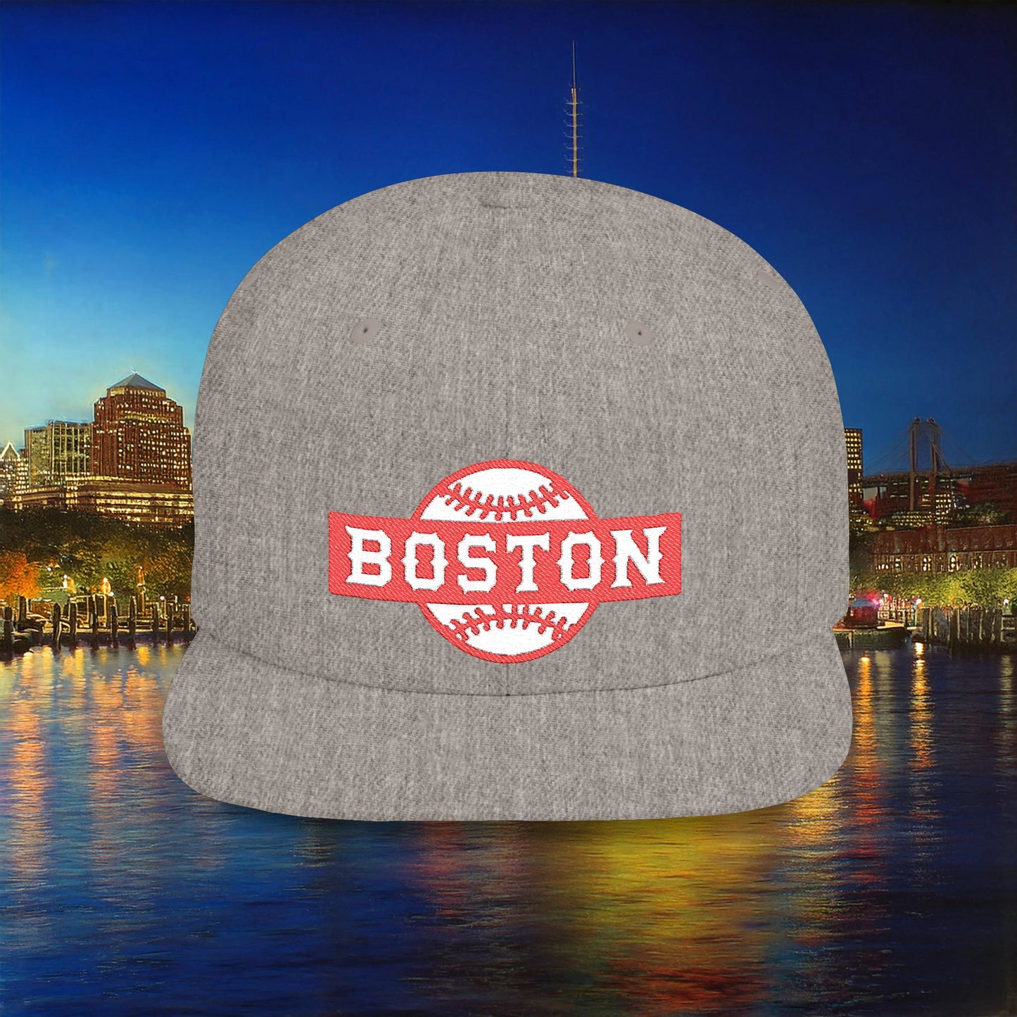 Boston Baseball Flat Bill Snapback