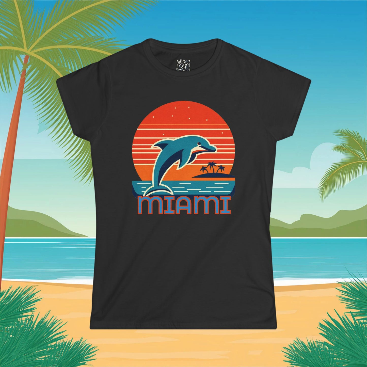 Miami Football Design Women's Softstyle Tee