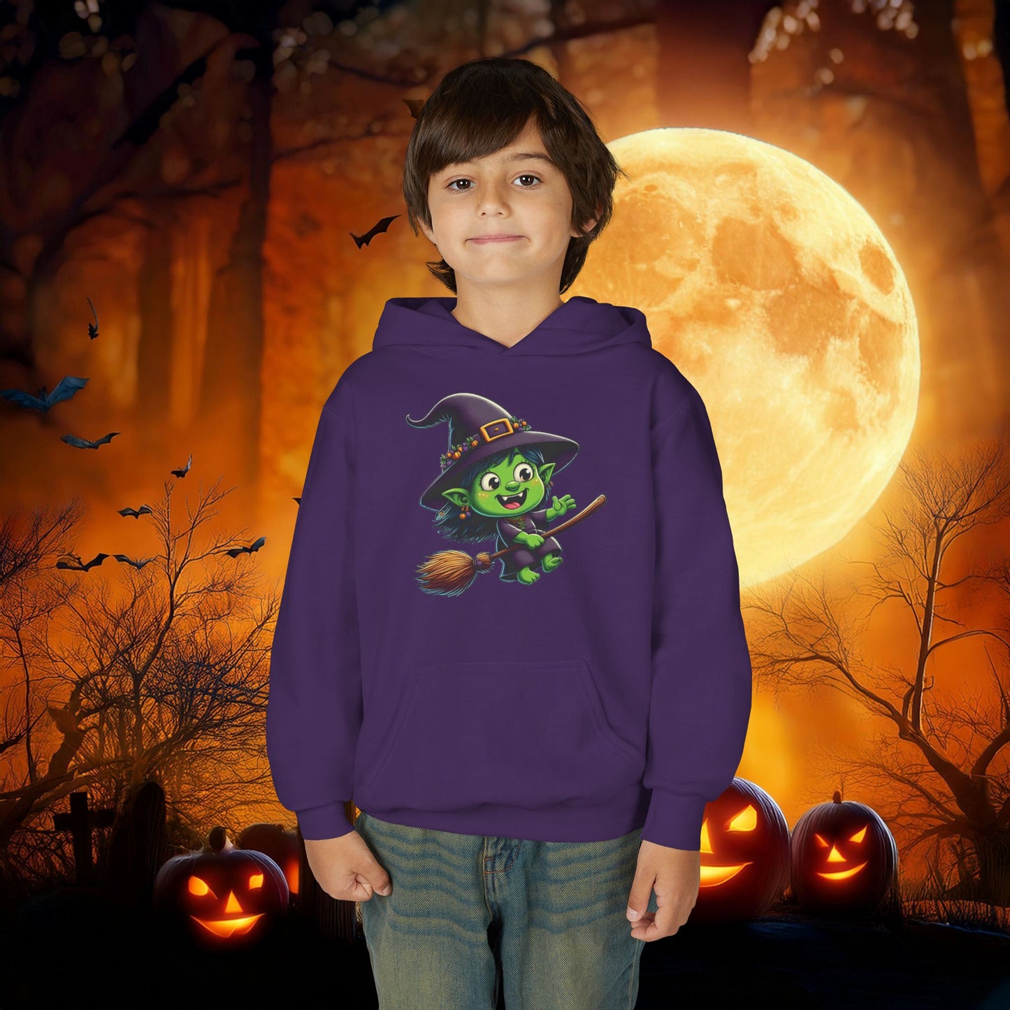 Flying Witch Youth Hoodie