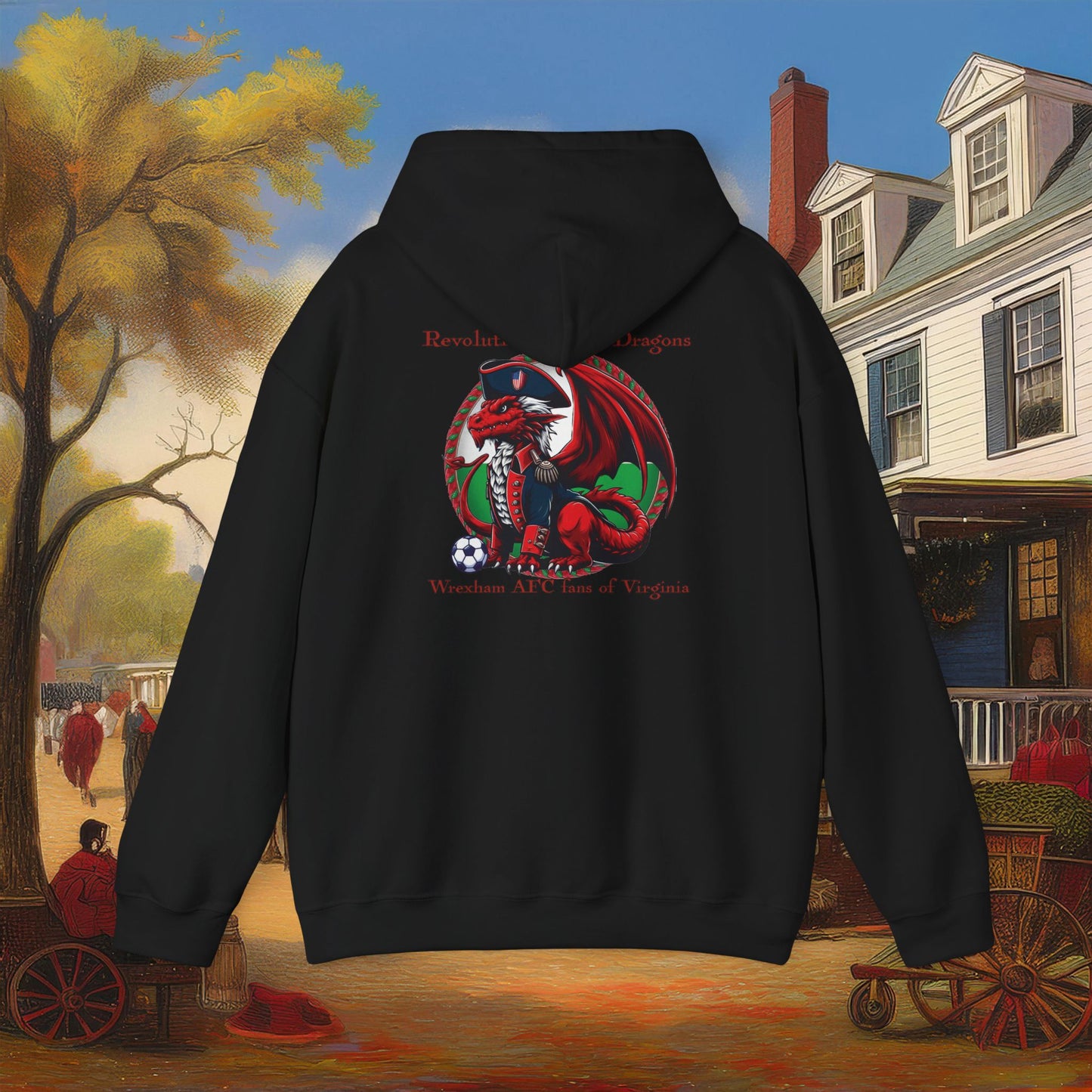 Revolutionary Red Dragons Front & Back Logo Hoodie