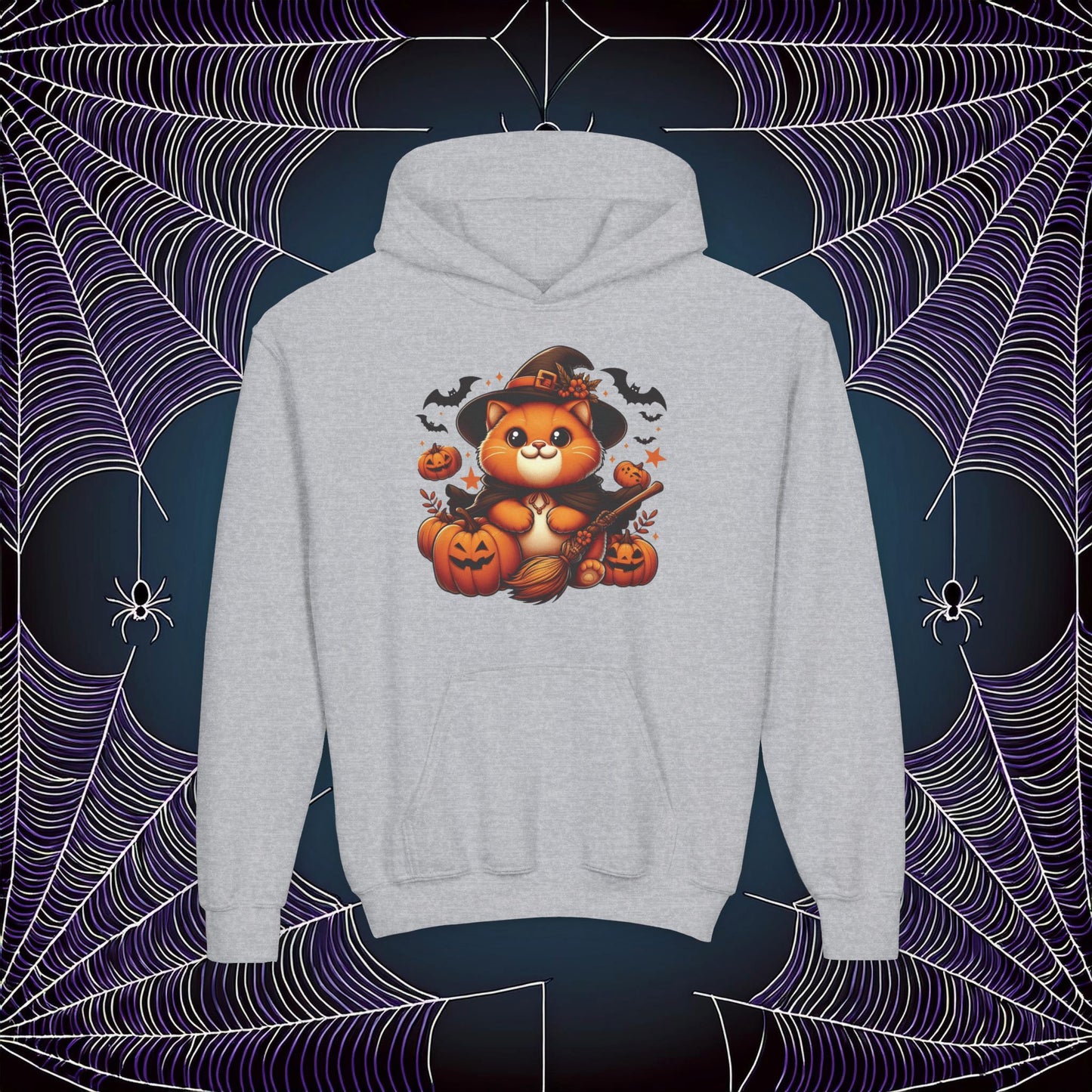 Halloween Cat Youth Hoodie