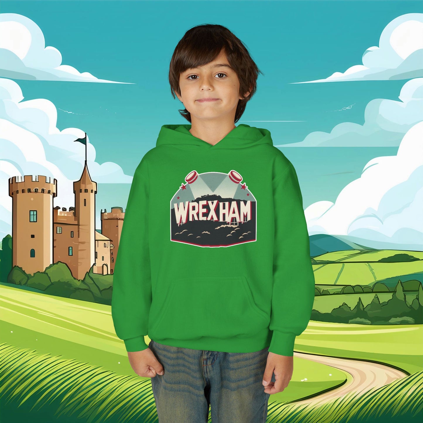 Wrexham Hollywood Sign Youth Hoodie