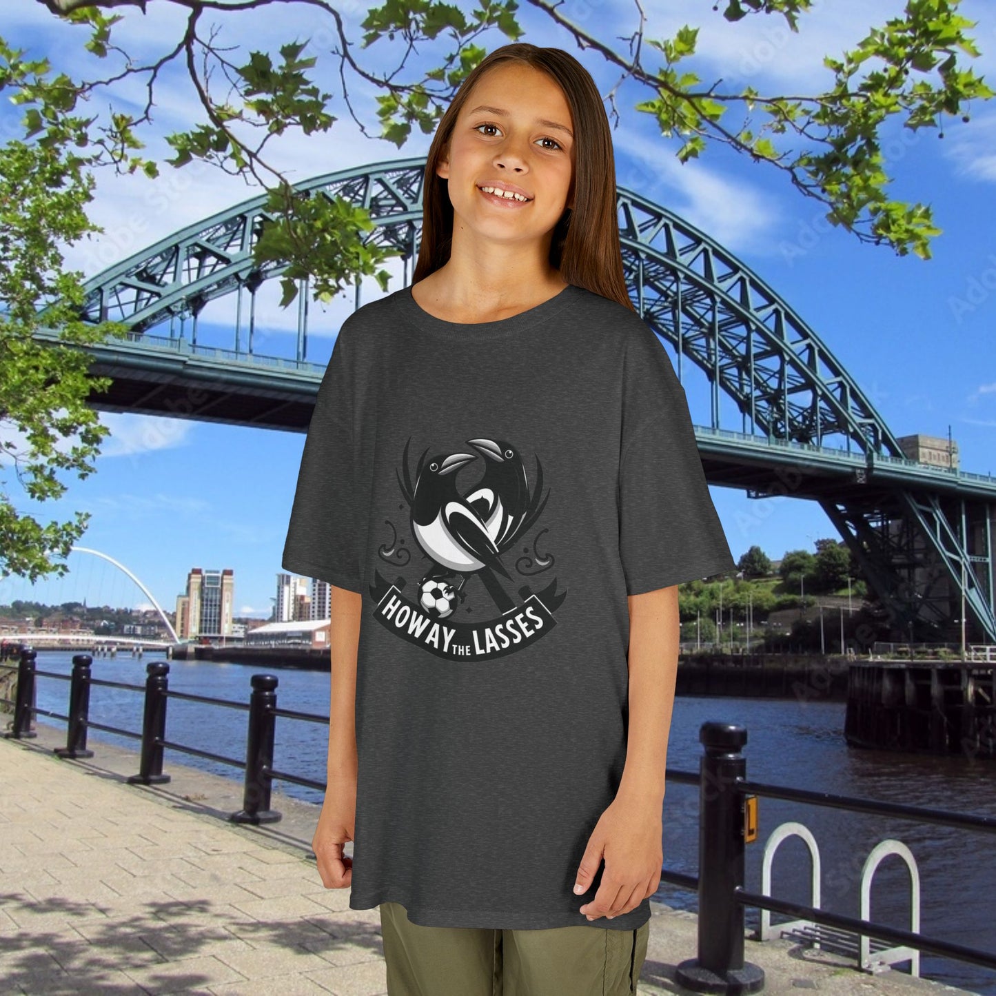 Newcastle United Howay the Lasses (twin mags) Kids Tee