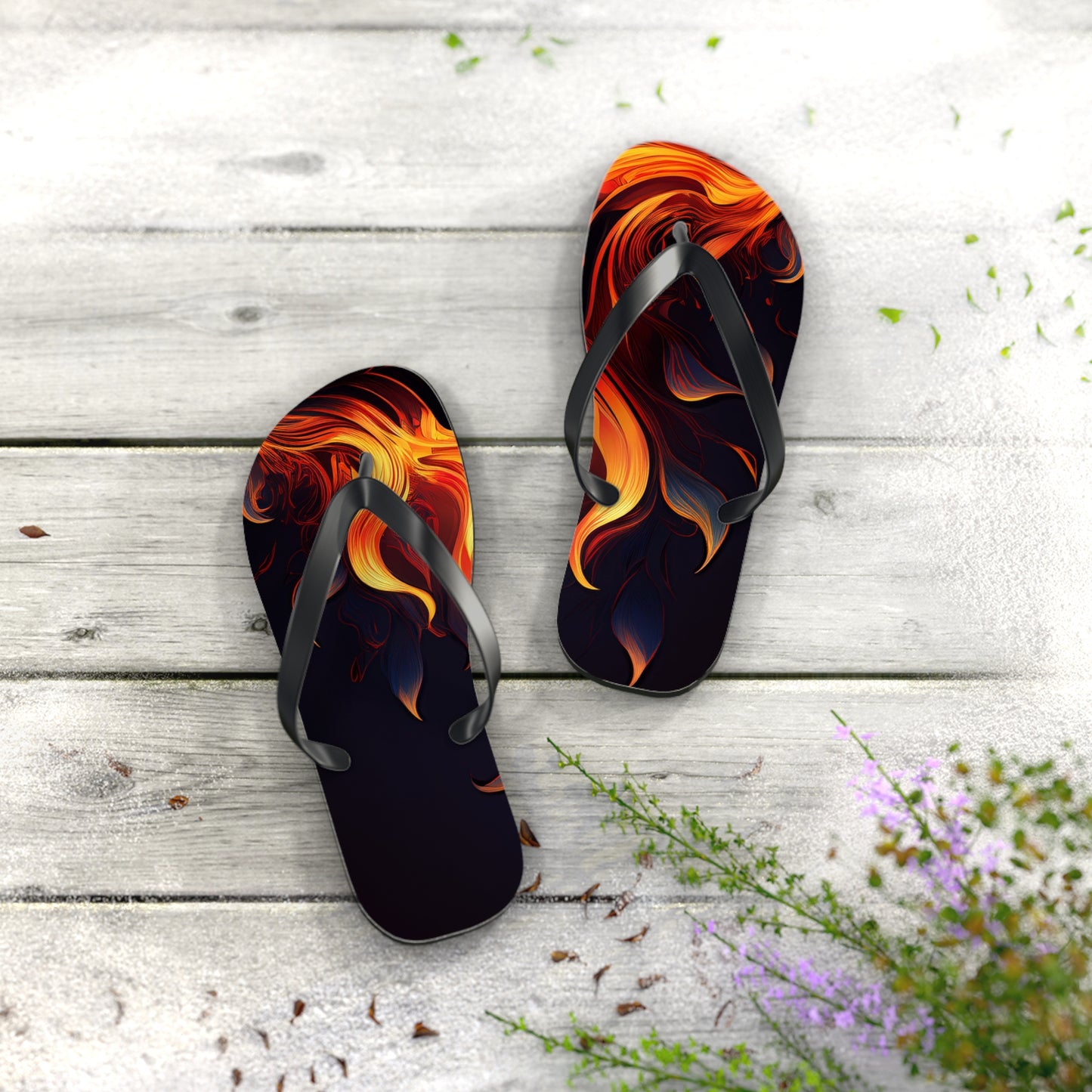 Flames Flip Flops