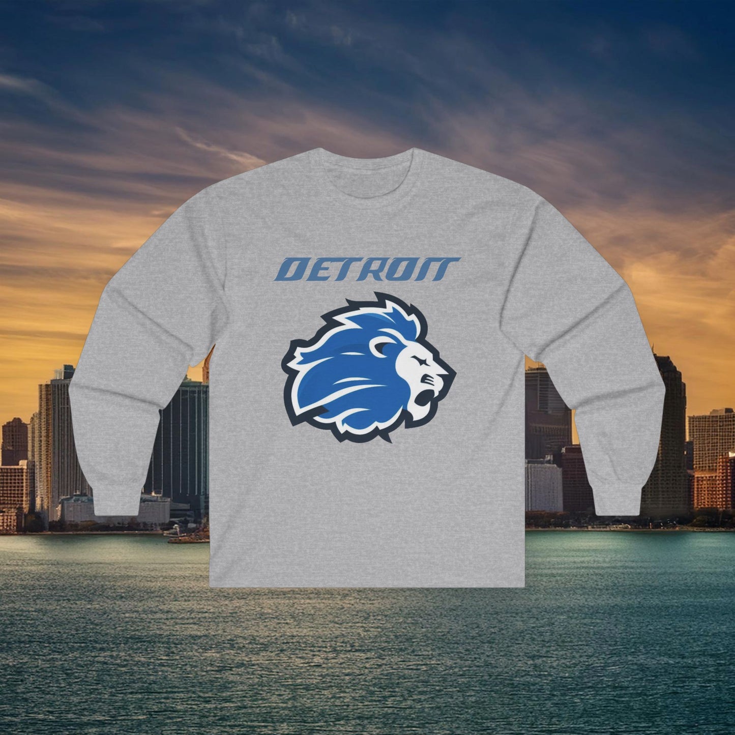 Detroit Football Logo Long Sleeve Tee