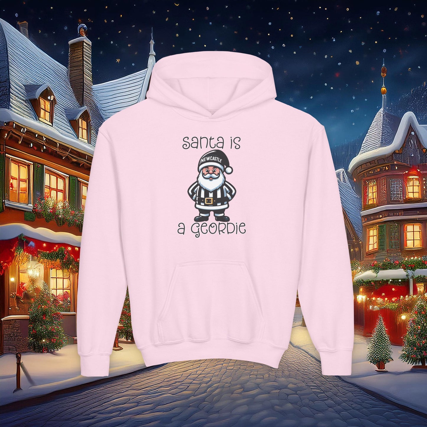 Newcastle United Santa is a Geordie Youth Hoodie