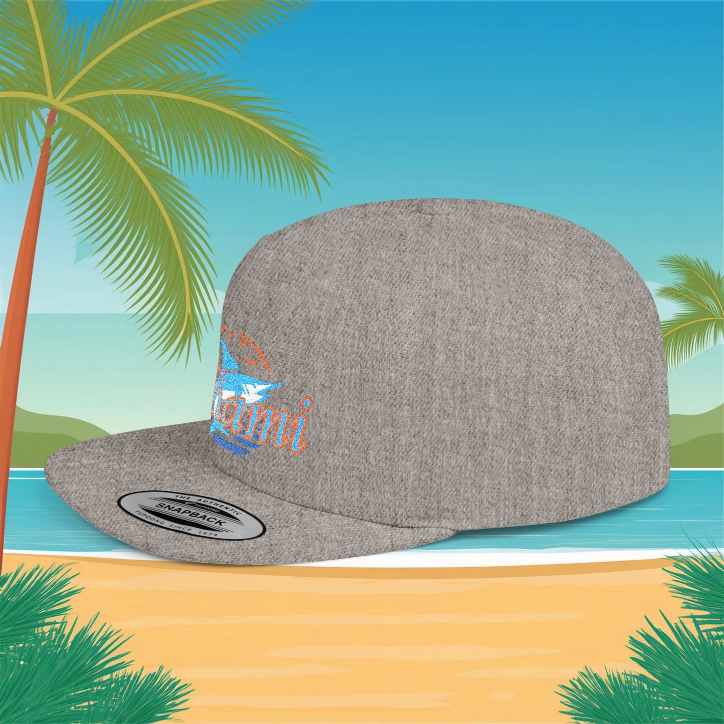 Miami Baseball Logo Flat Bill Snapback