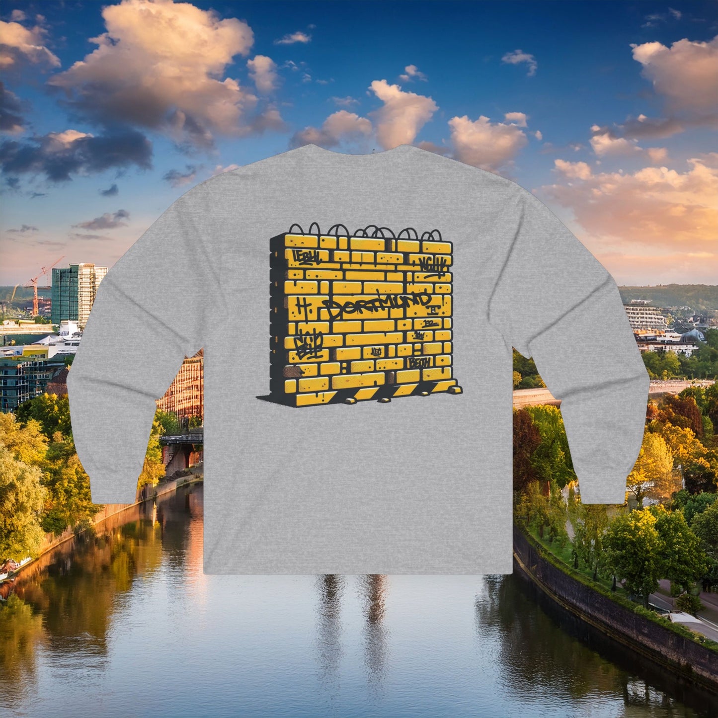 Dortmund Honeycomb Graffiti Long Sleeve Tee