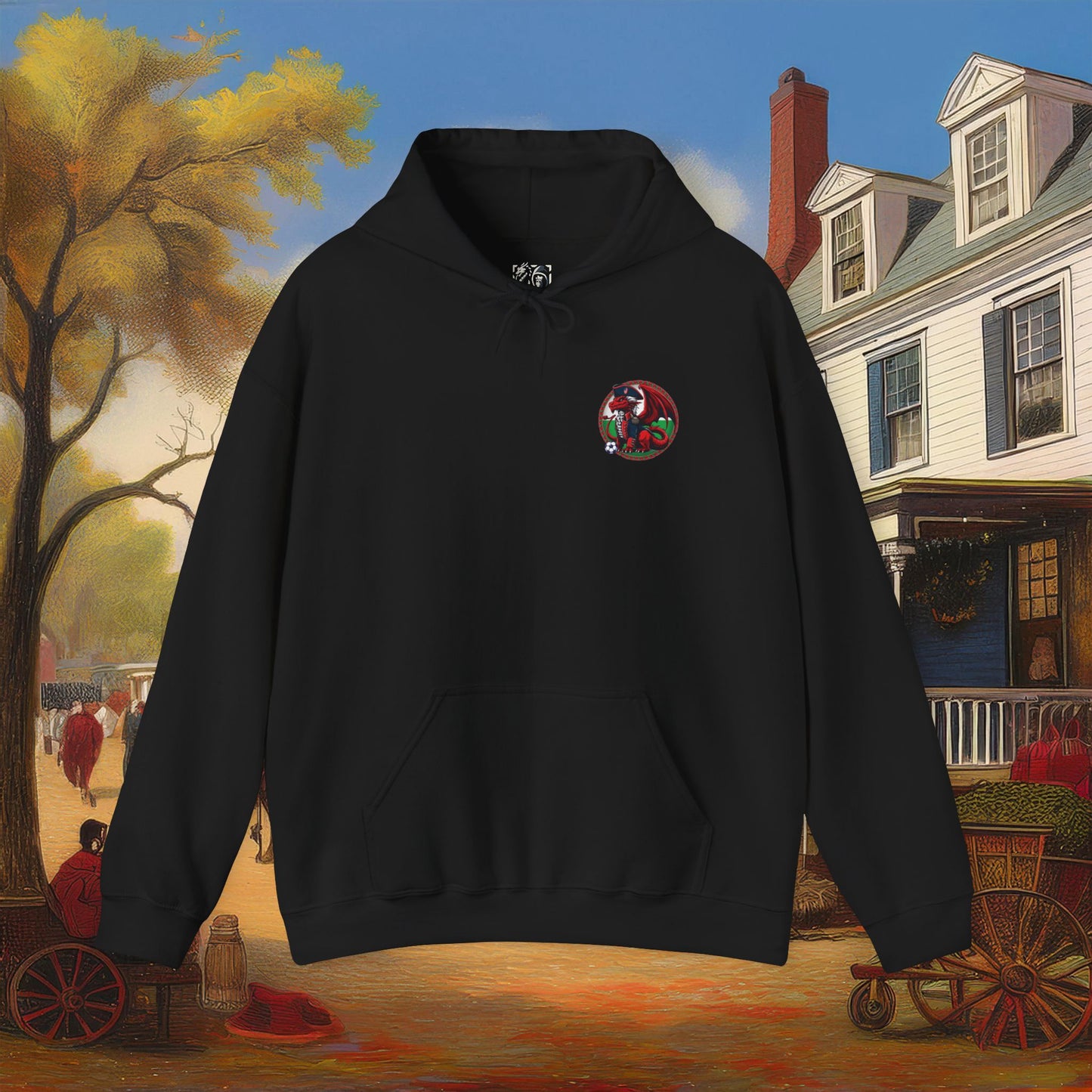 Revolutionary Red Dragons Front & Back Logo Hoodie