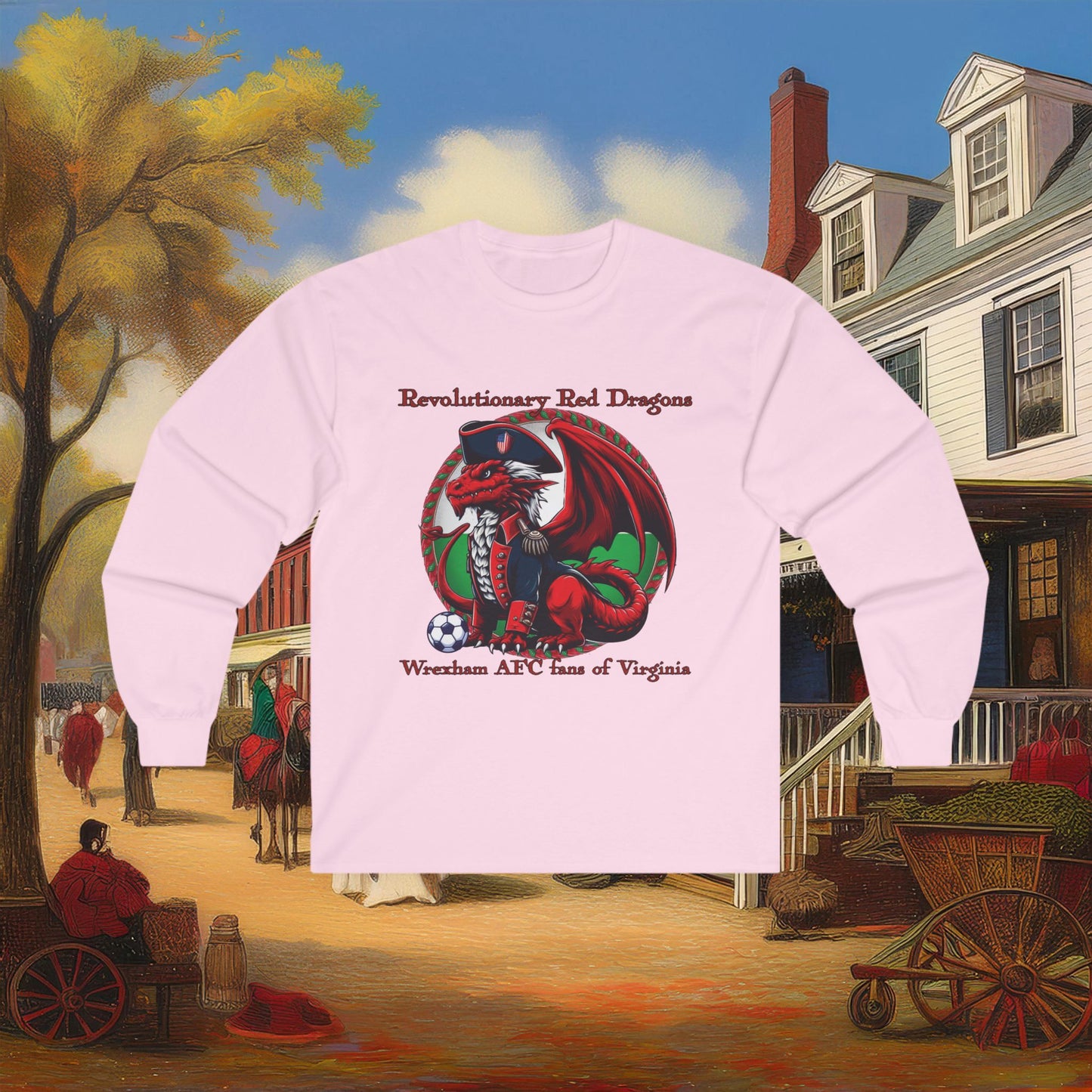 Revolutionary Red Dragons Logo Long Sleeve Tee