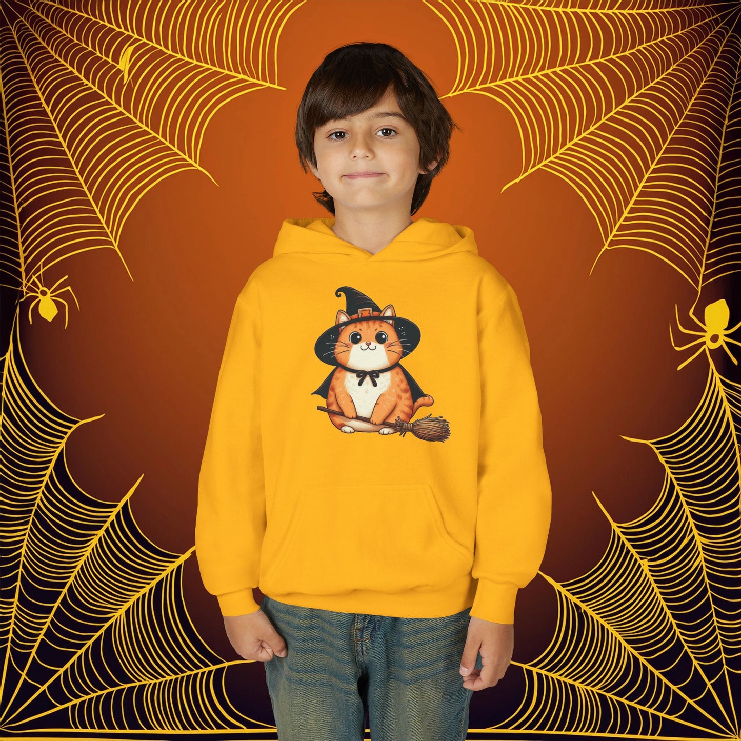 Trick or Treat Cat Youth Hoodie