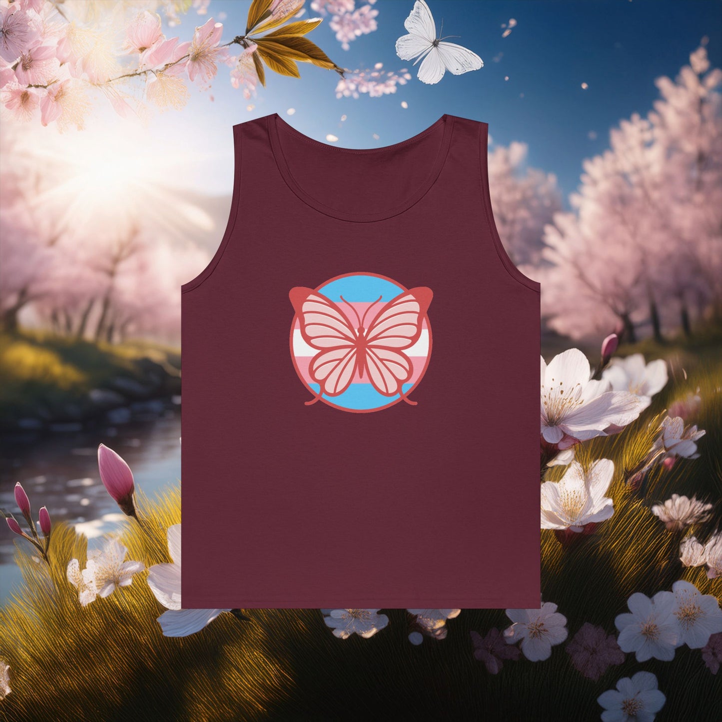 The T Elders Butterfly Unisex Heavy Cotton Tank Top