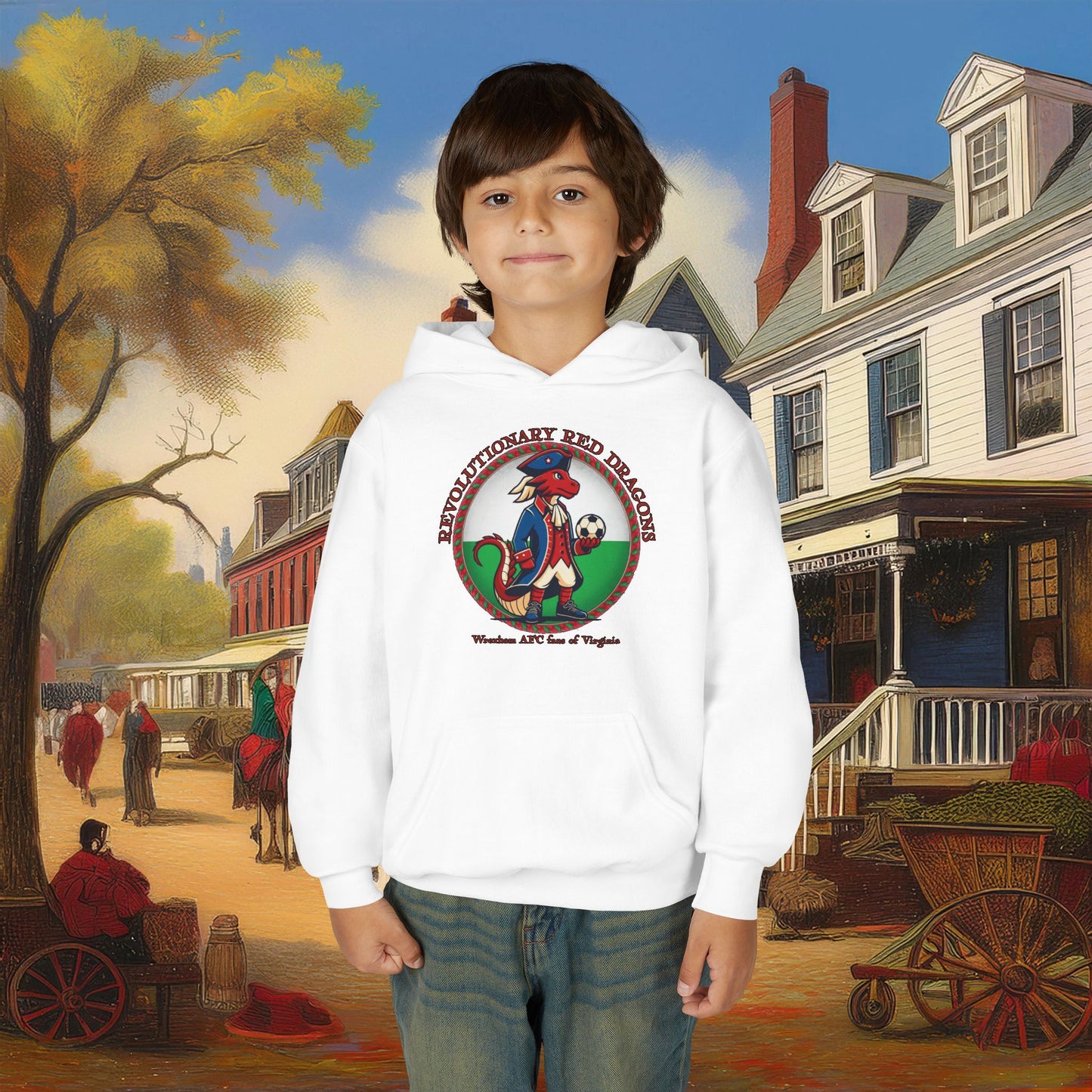 Little Revolutionary Red Dragons Youth Hoodie