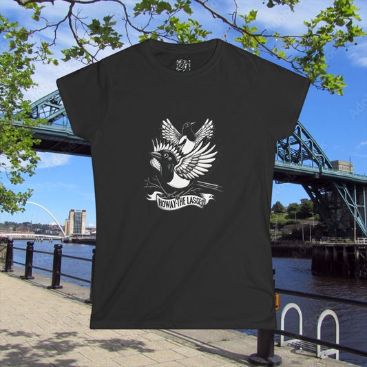 Newcastle United Howay The Lasses B&W (Twin Mags) Women's Tee