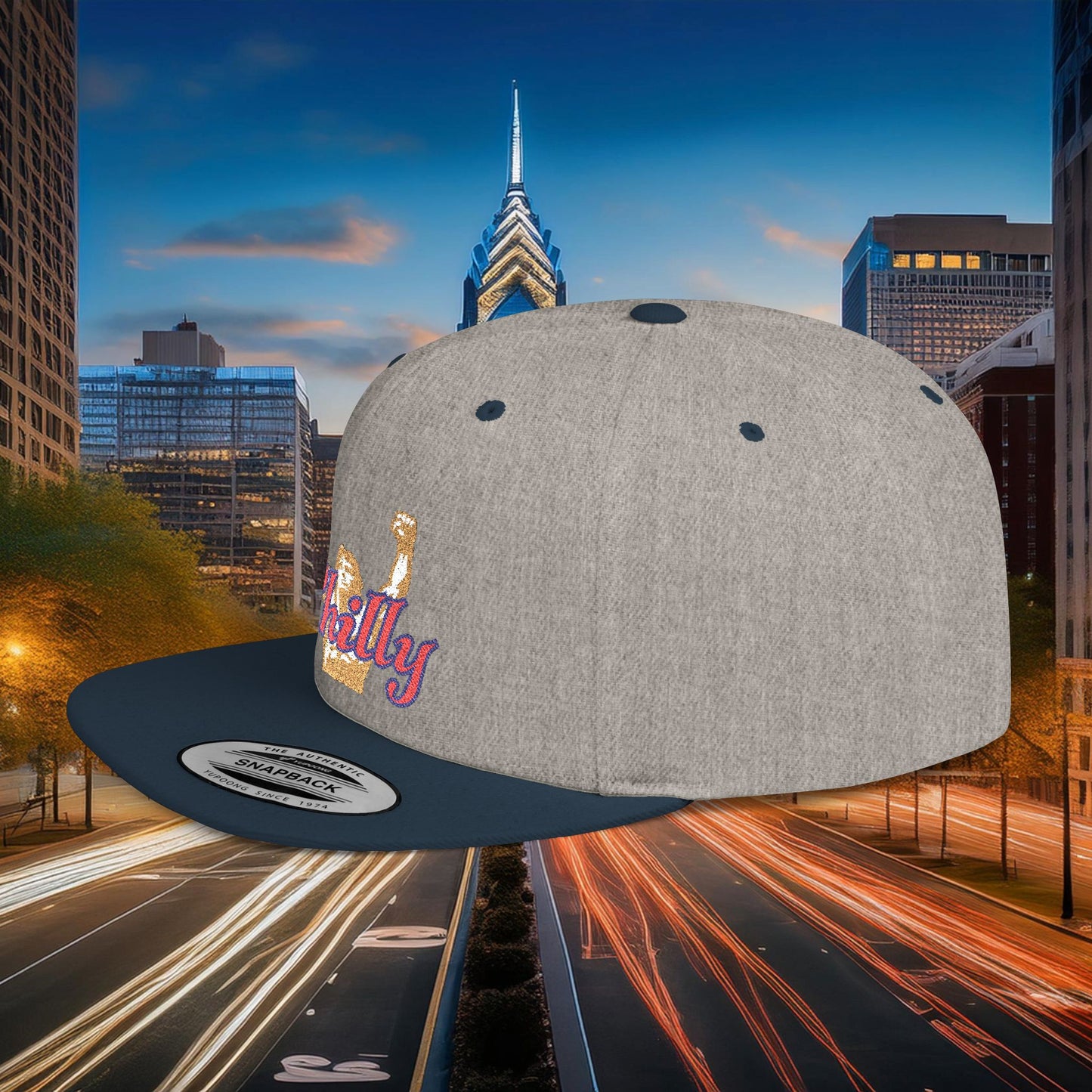 Philly Rocky Statue Flat Bill Snapback