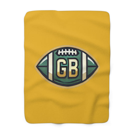 Green Bay Football Sherpa Fleece Blanket