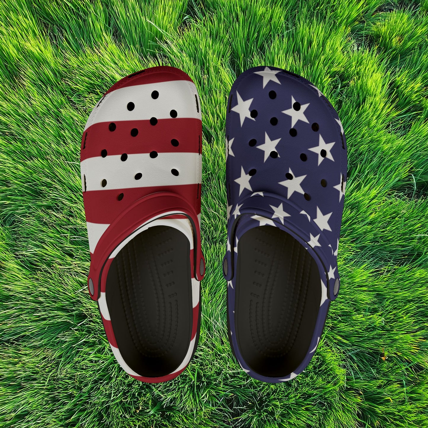 American Flag Foam Clogs