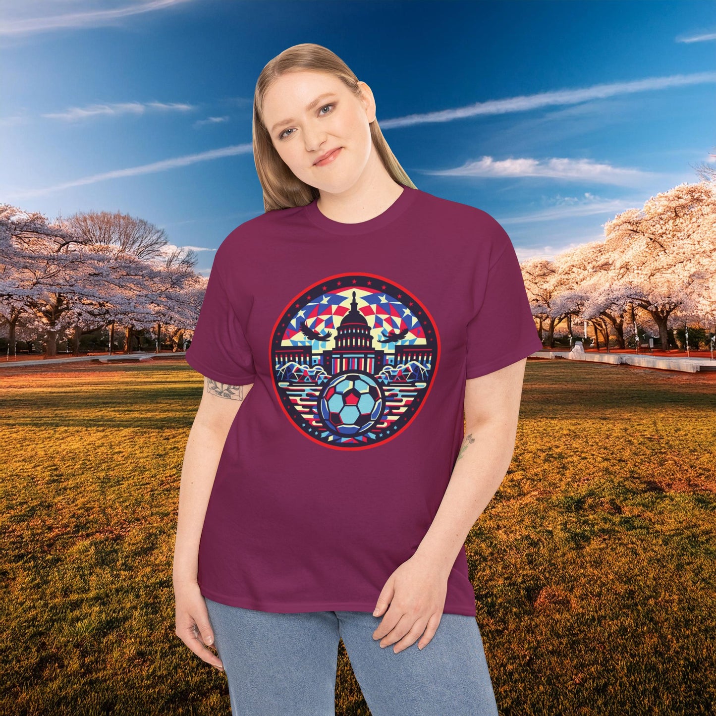 Vibrant Geometric DC Soccer Tee