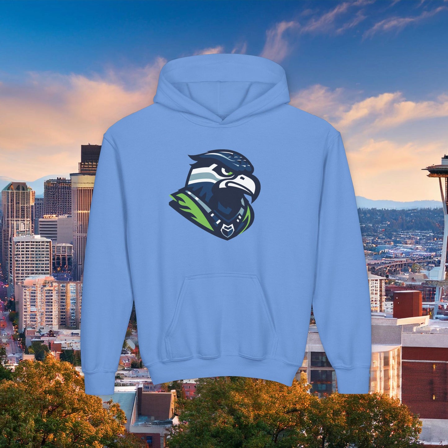 Seattle Football Crest Youth Hoodie
