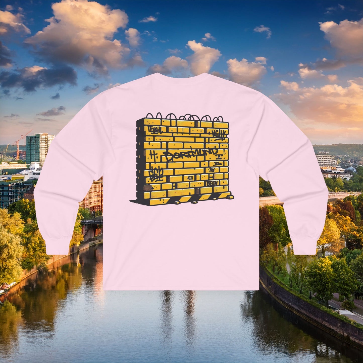 Dortmund Honeycomb Graffiti Long Sleeve Tee