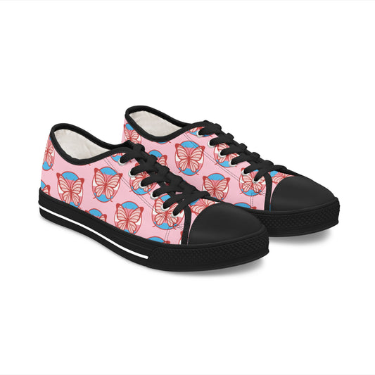 The T Elders Butterfly Print Women's Low Top Sneakers