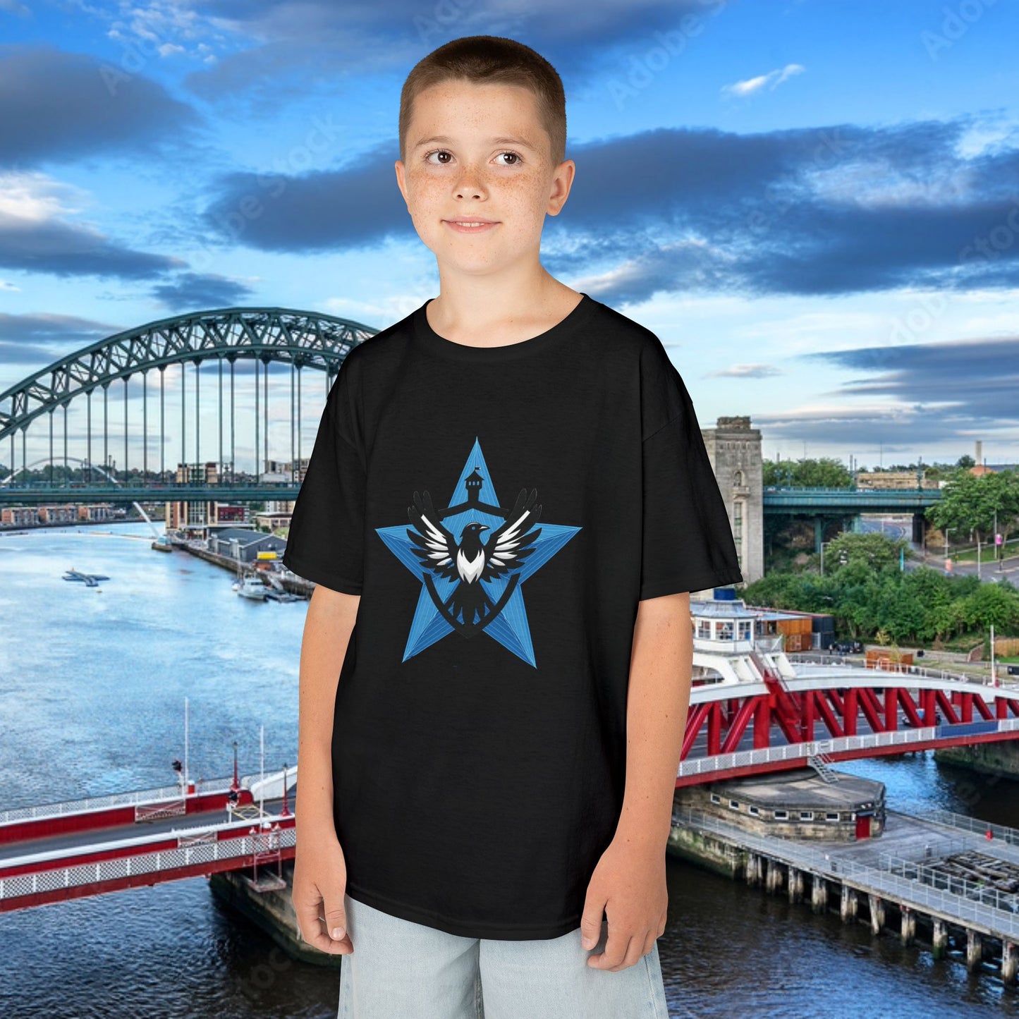 Newcastle United Blue Star Mags Kids Tee