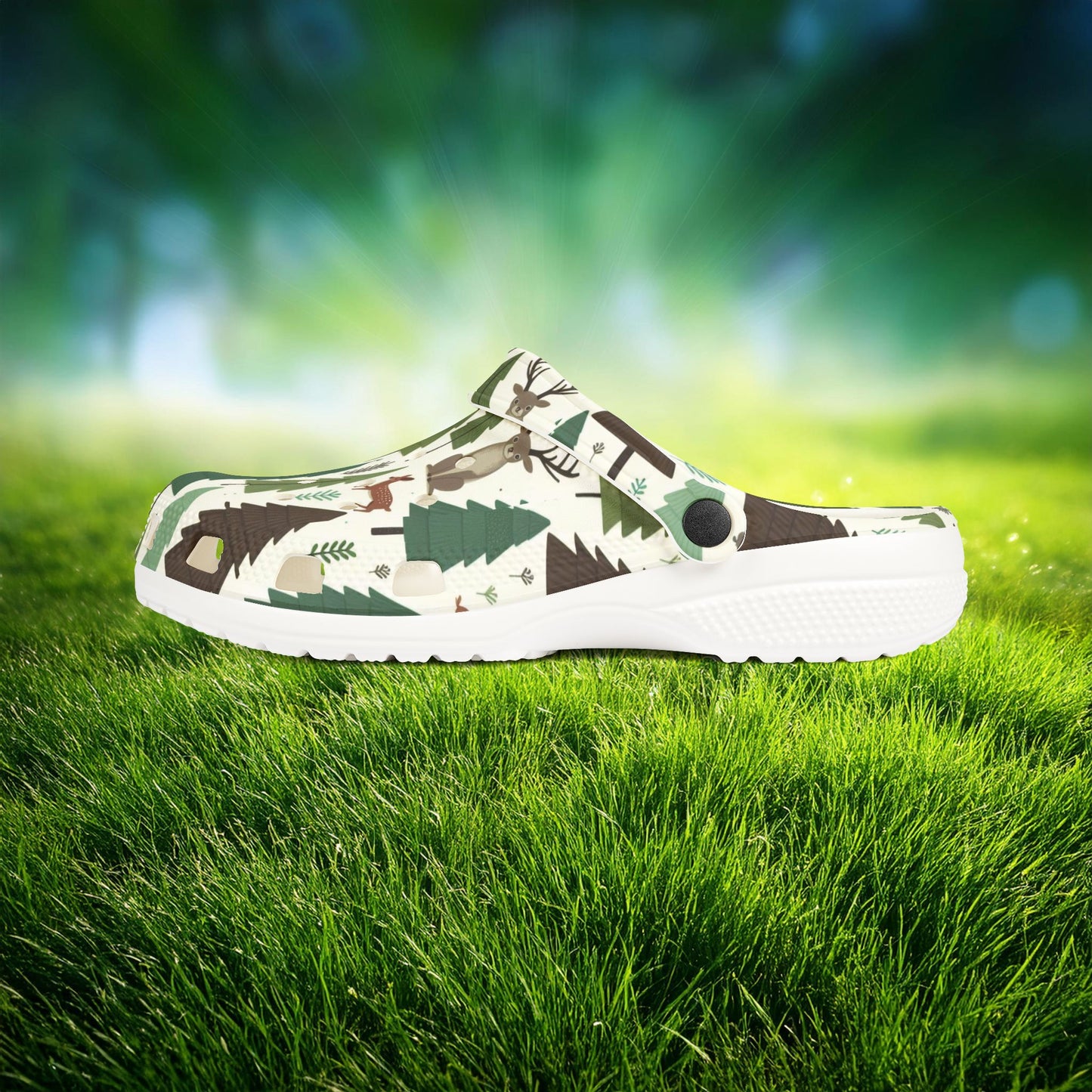 Forest Pattern Foam Clogs