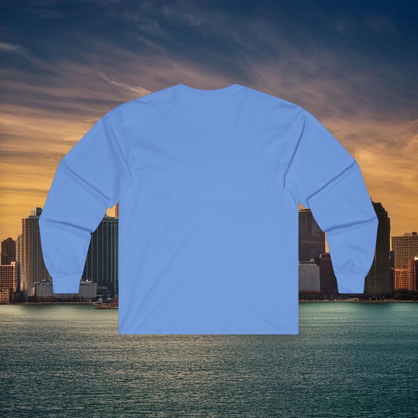 Detroit Football Skyline Long Sleeve Tee