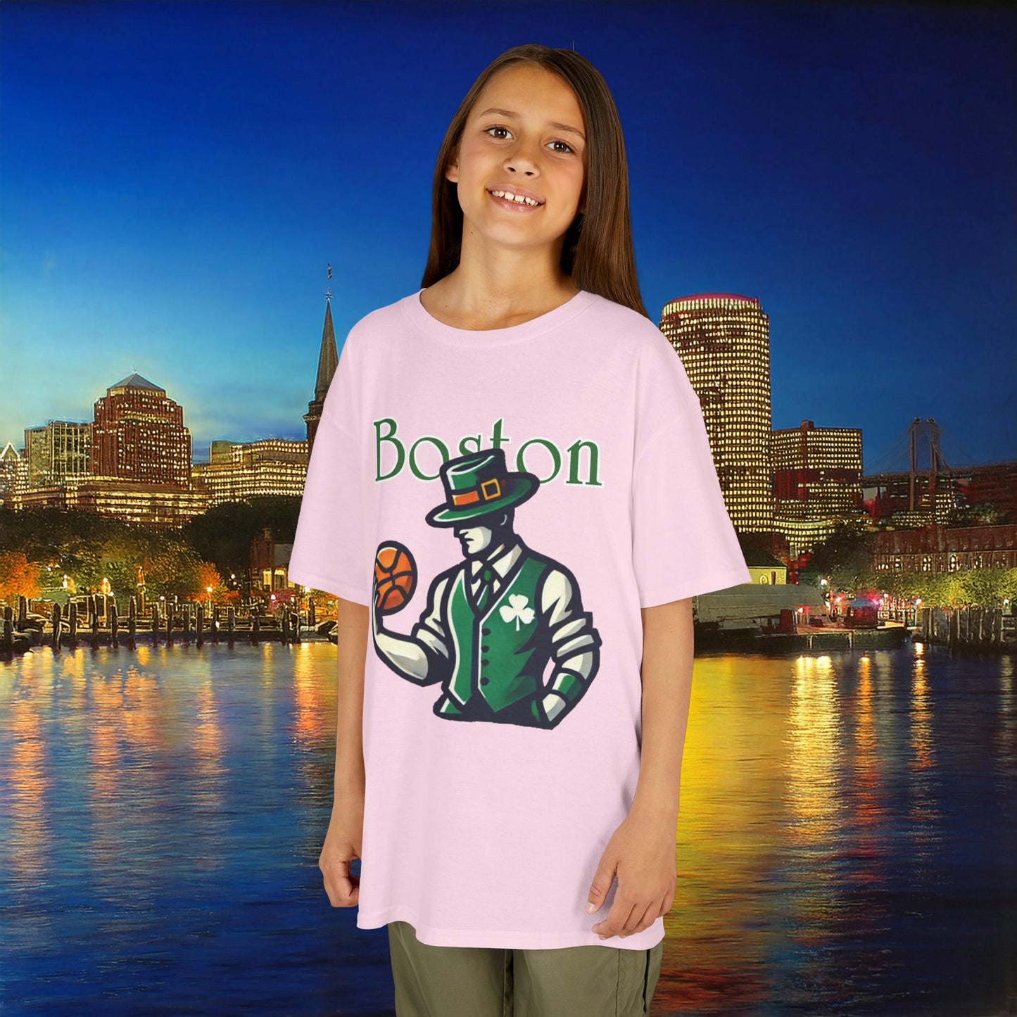 Boston Basketball Kids Tee