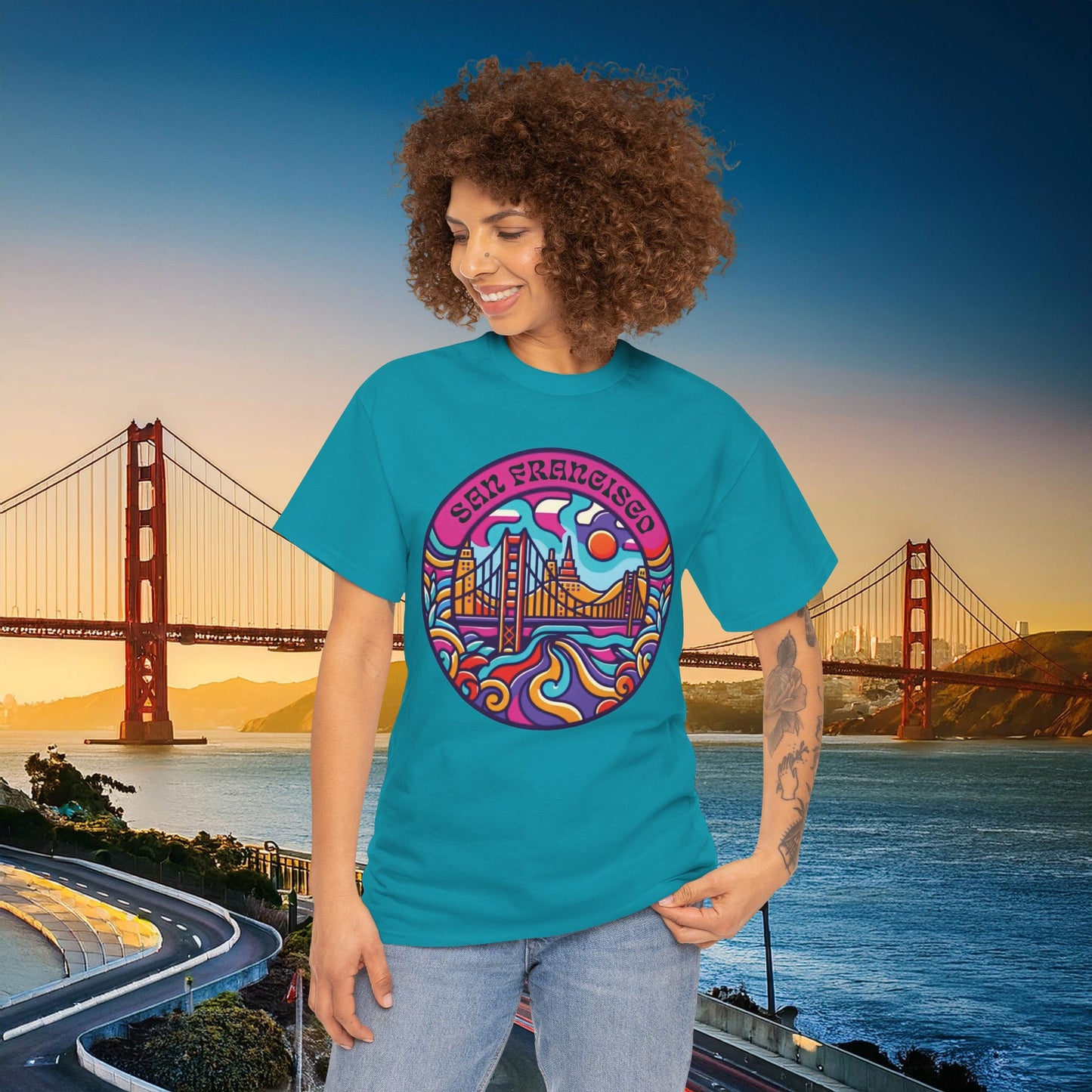 Vibrant San Francisco Psychedelic Tee
