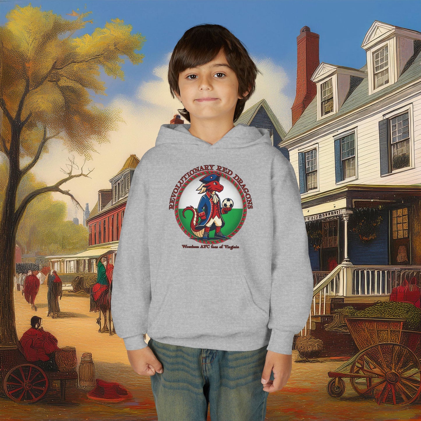 Little Revolutionary Red Dragons Youth Hoodie