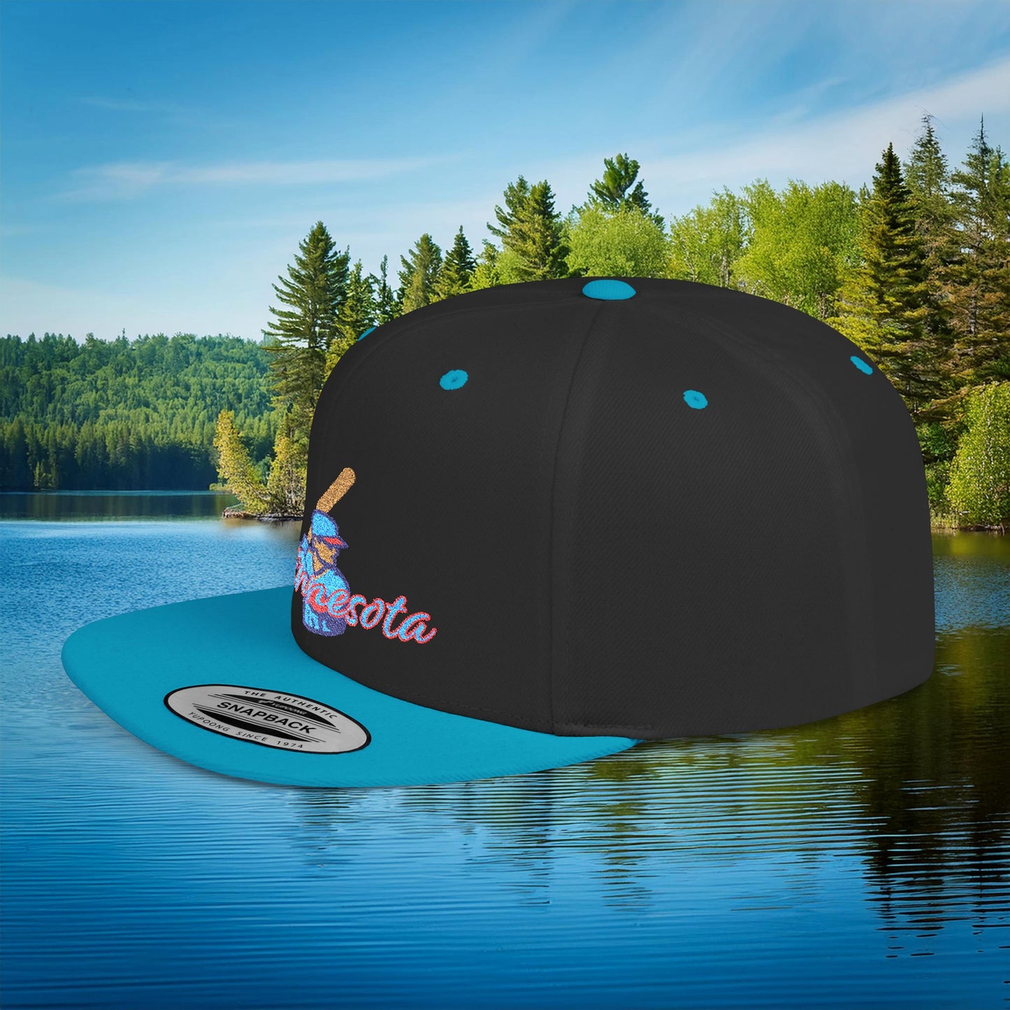 Minnesota Baseball Logo Flat Bill Snapback