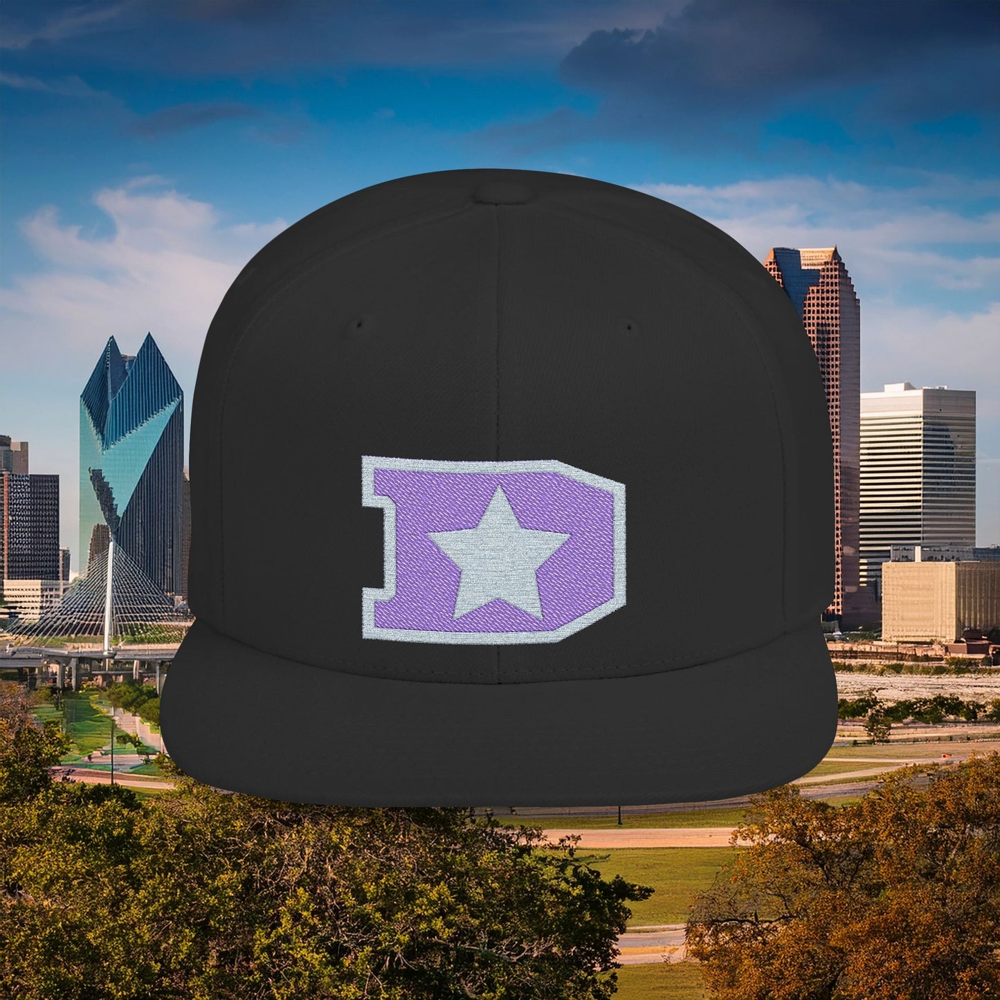 Dallas D Flat Bill Snapback with Star