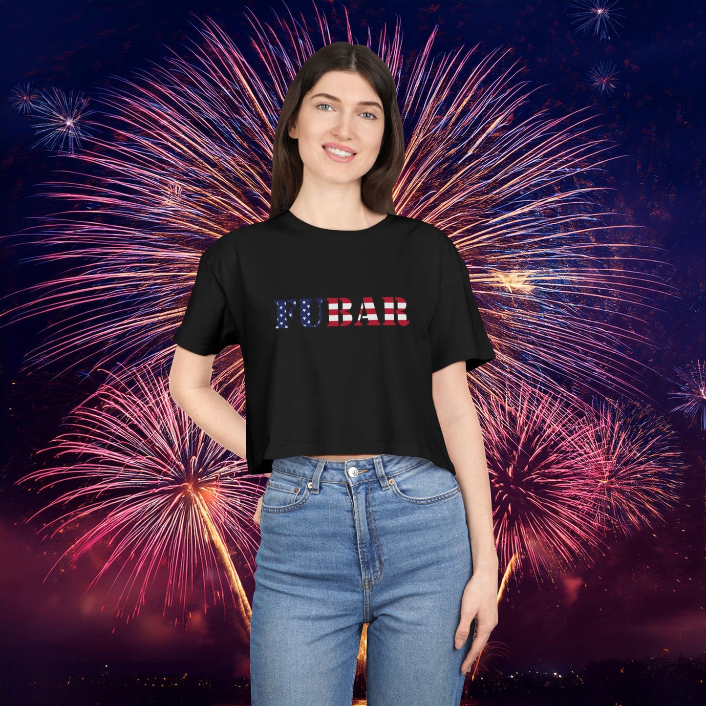 USA FUBAR Women's Crop Tee