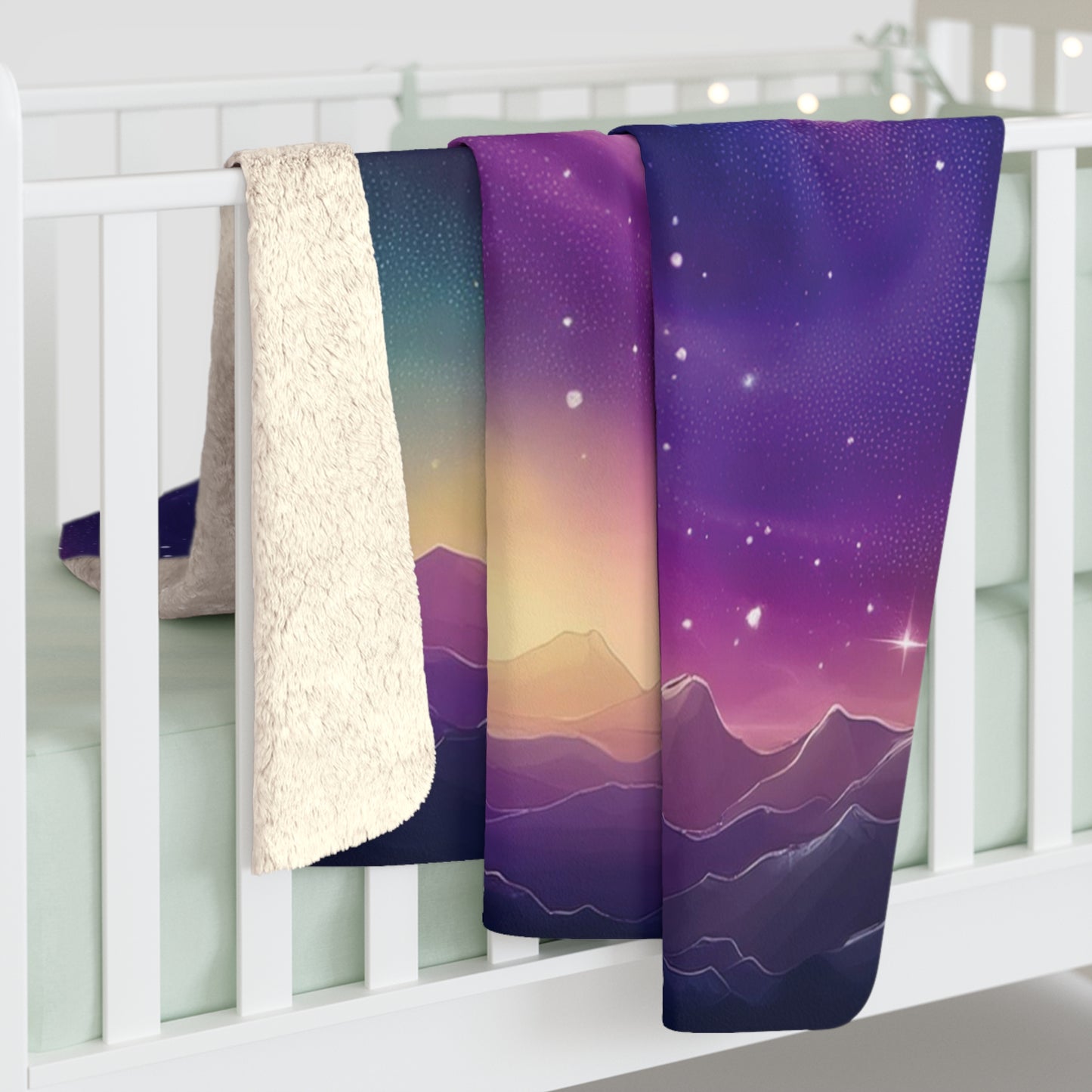 Distant Galaxy Sherpa Fleece Blanket