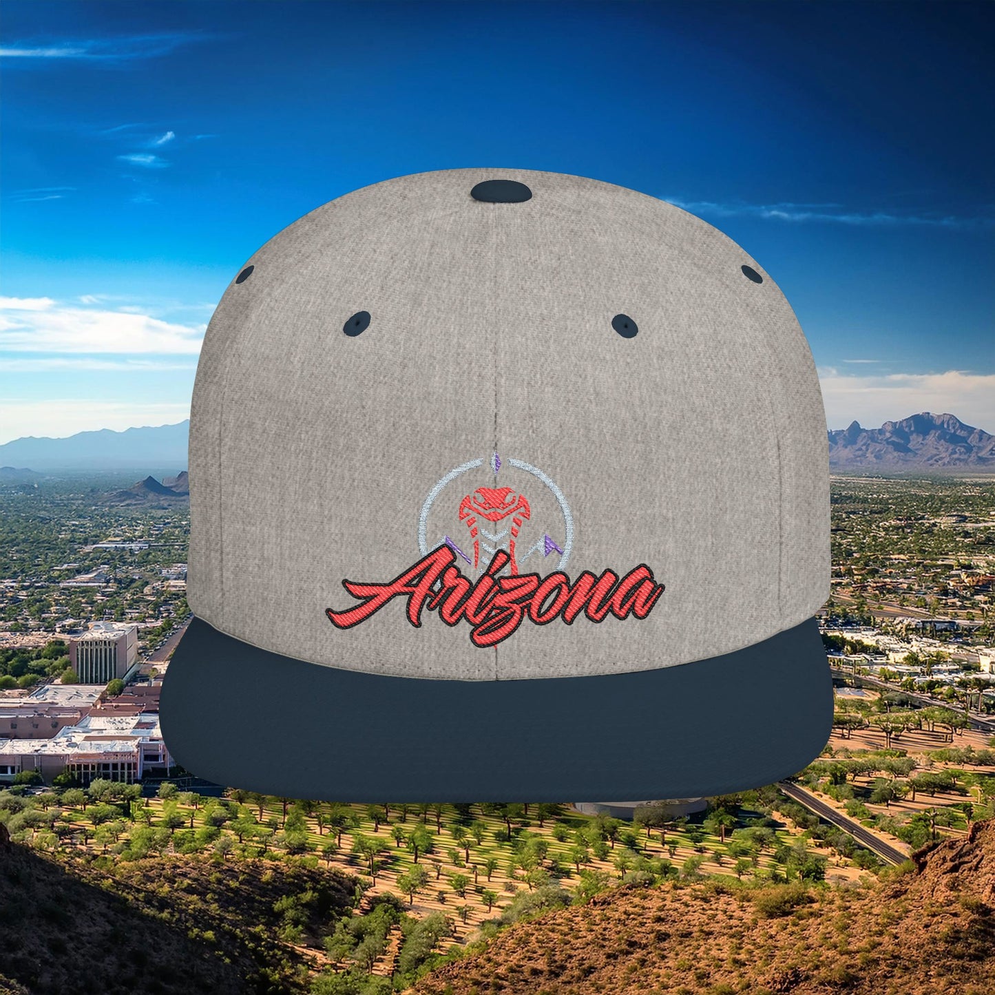 Arizona Baseball Logo Flat Bill Snapback