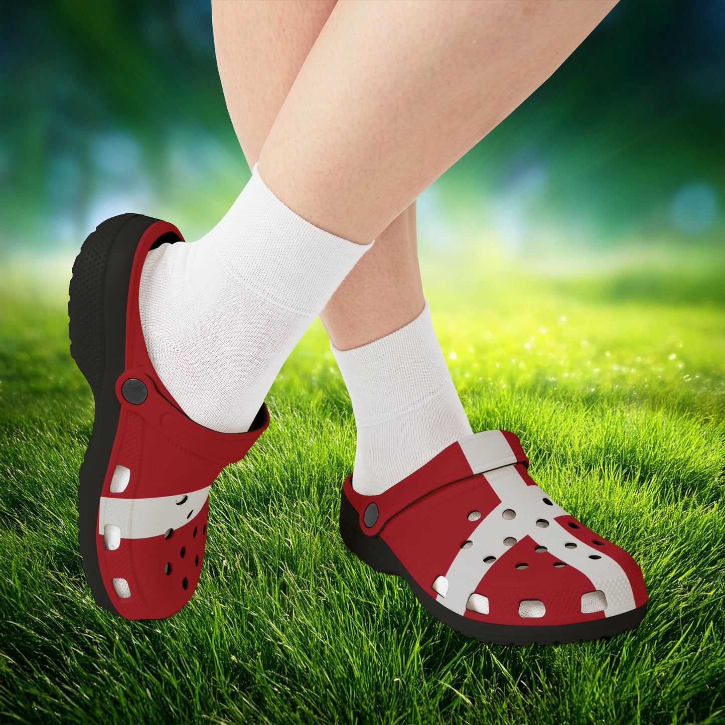 Danish Flag Foam Clogs