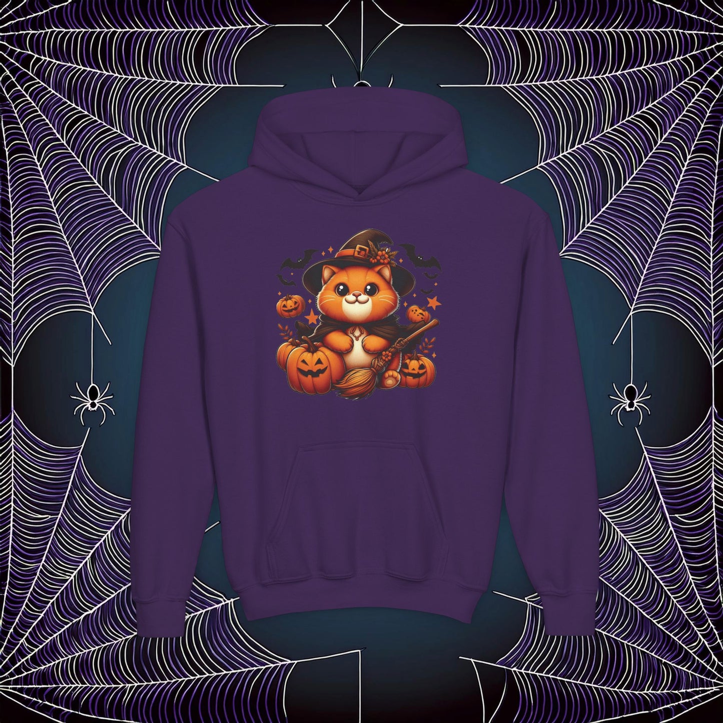 Halloween Cat Youth Hoodie