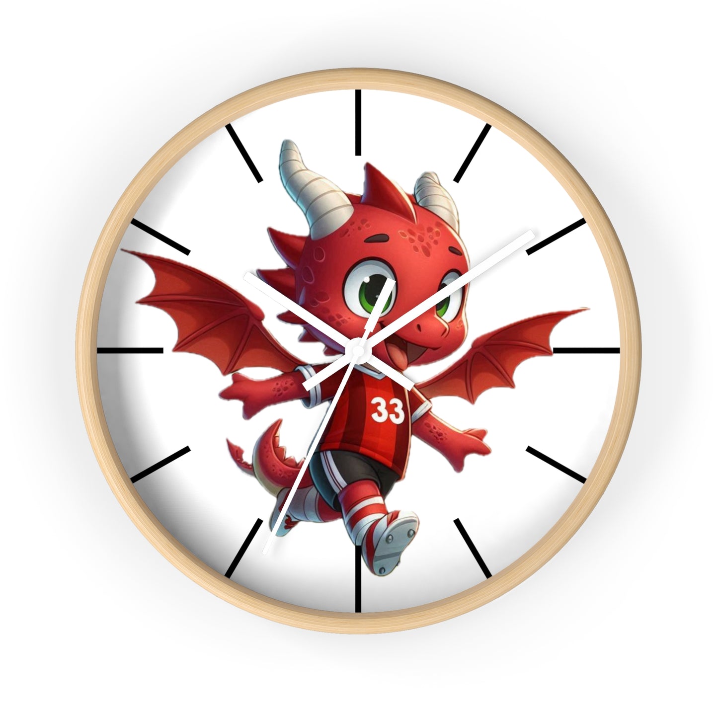 Mini Red Dragon Fan Wall Clock
