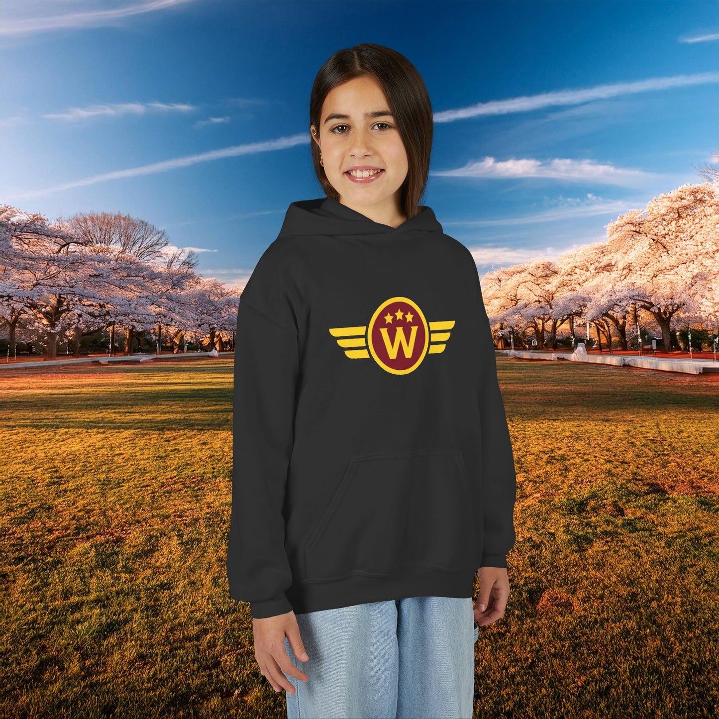 Washington DC Football Logo Youth Hoodie